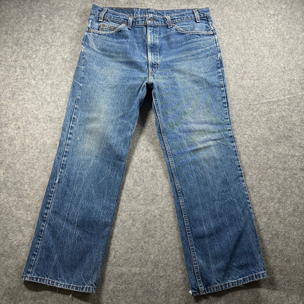 Levi's 517 Jeans 38x32 (fits 36x28) Blue Vintage 90s Orange Tab USA Bootcut